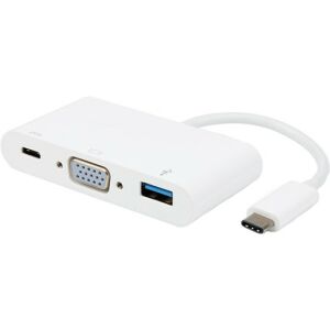 Vivanco adapter USB-C - VGA 3u1, bijeli (34294) 138762434 - USB adapter