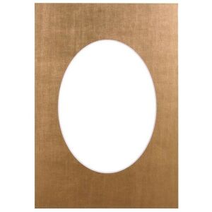 Passepartout 30x40, dunkelgold oval 138762752 - Bilderrahmen