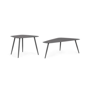 Bizzotto Yvonne Kerti Asztalszett - 2db, Acél, Antracit