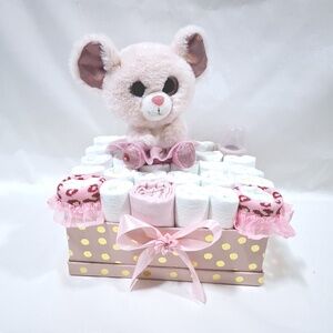 Cica pelenkatorta , 2-5 kg pelenkatorony, babaváró csomag, kelengye