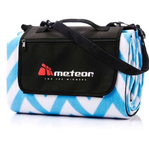 Meteor Picknickdecke 180x200 cm XL blau Zickzack 77057 138765714