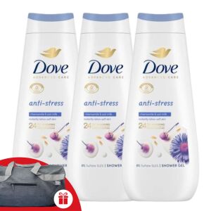 Dove Advanced Care Anti-Stress Gel za tuširanje 3x400ml s besplatnom sportskom torbom - Dove
