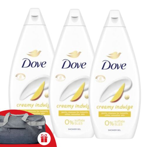 Dove Creamy Indulge Duschgel 3x720ml mit gratis Sporttasche