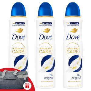 Dove Original Antyperspirant Dezodor 3x150ml z darmową torbą sportową Dove - Dezodor