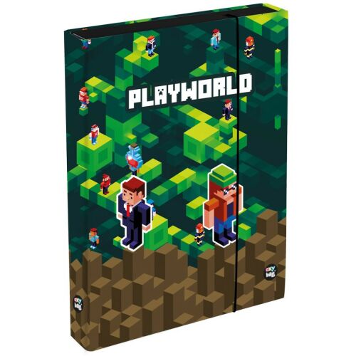 Minecraft mintás füzetbox A/4, jumbo, playworld, zöld-barna 138811467
