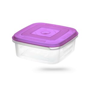 Bella 1L Műanyag Tárolódoboz - Színes Tető, Átlátszó 138811636 - Ételtárolás