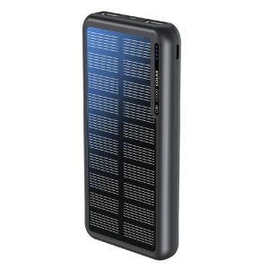 Boompods OBI-SOLAR 10000 mAh Fekete Solar Power Bank Szögletes Nézet - Boompods