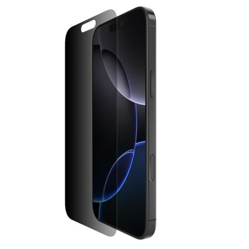 Belkin ScreenForce adatvédelmi képernyővédő iPhone 16 Pro Max-hoz, ferde nézet - Kijelzővédő fólia