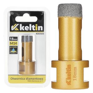 Keltin Gyémánt Fúrófej - 18 mm, M14 csempéhez, kőhöz 138818029 - Körkivágó & Lyukfűrész