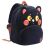 Plecak przedszkolny dla przedszkolaków, sklep WePro, wzór czarnego kota, plusz, 26x24x10 138818808