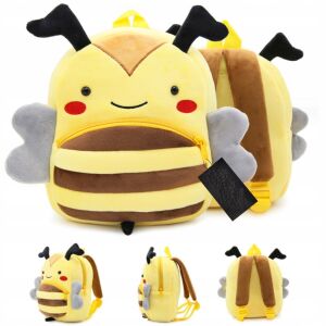 Kindergartenrucksack für Vorschulkinder WePro Store, Bienenmodell, Plüsch, 26x24x10