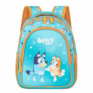 Bluey Fesztivál Óvodai Hátizsák, Bluey és Bingo karakterekkel, világoskék hátizsák - Óvodai kellék