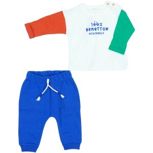 Benetton Chłopiec Zestaw 2-częściowy - Top i dół UE 68) 138819588 - Zestaw odzieży dla dzieci
