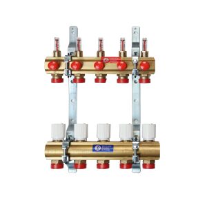 Giacomini R553FY012 előszerelt elosztó-gyűjtő készlet, 12 körös, áramlásmérőkkel, padlófűtéshez, 180 m2 138819995 - Giacomini