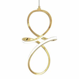 LAMPA WISZĄCA LED LHJ091-1CP GOLD 138847316 - Lampa łazienkowa