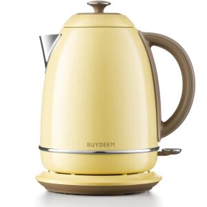 BUYDEEM Czajnik Elektryczny, model K640, kolor Mellow Yellow, EU 138851465 - Czajnik, Opiekacz do kanapek, Blender, Toster i Wirówka i prasa do owoców