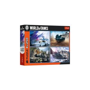 Trefl World of Tanks Puzzle - 4 x 250 db 138851626 - Trefl Puzzle
