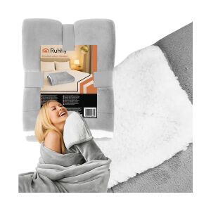 Kétoldalas pléd Ruhhy, világosszürke, 150×200 cm mikroszálas