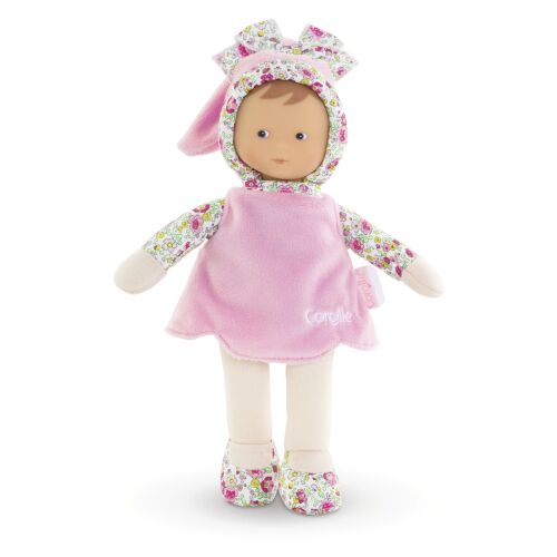 Corolle Miss Pink Blossom baba, 25 cm-es puha baba virágos részletekkel