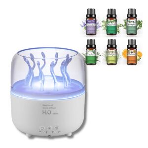 Phatoil Quallen-Aroma-Diffusor-Set – 280 ml, Farbwechsel-LED, 6 ätherische Öle 138864042 - Diffusor