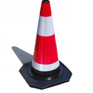 40 cm-es fényvisszaverő útjelző kúp - Jól látható biztonsági kúp - Közlekedési & Forgalmi tükör