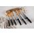Berlinger Haus Black Rose knife set on wooden board with mushrooms and garlic