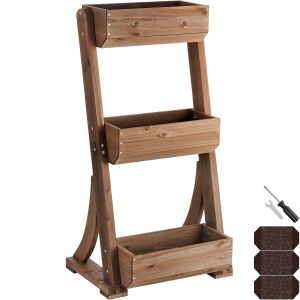 tectake Flora Vyvýšený záhon - 3 úrovne, drevený 138871433 - Vyvýšené záhony