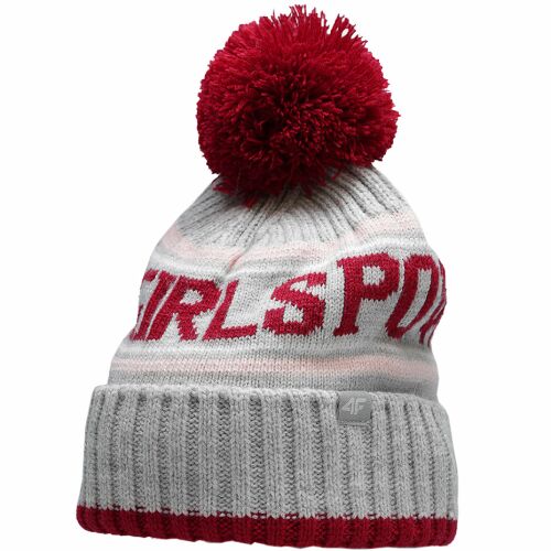 Căciulă pentru fete 4F gri deschis melanj cool HJZ22 JCAD005 27M