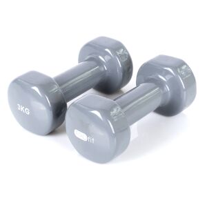 Činky Profit vinylové sivé 2x3 kg DK 4102 138892606 - Závažia a činky