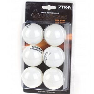 Mingi de ping-pong Stiga Challenger albe, 6 buc.