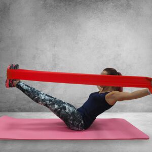 Fitness Profit Langer schwerer Gummi 200*15*0,55 cm rot DK 2227 138893194 - Expander & Gummibänder