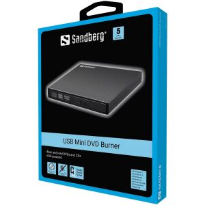 Sandberg USB 2.0 Külső DVD Író/Olvasó - Fekete 138896268 - Sandberg