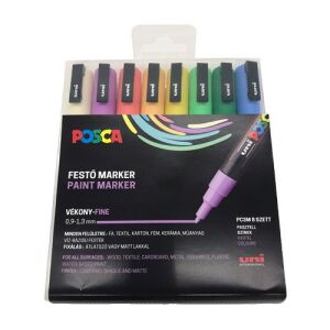 Uni Posca PC-3M Pasztell Marker Készlet - 8 db-os