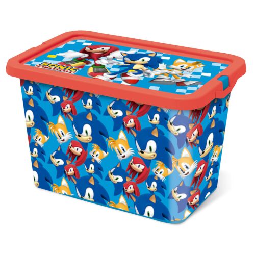 Sonic a sündisznó 7L műanyag tárolódoboz fedővel