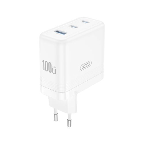 XO CE35 100W Fehér USB-C és USB-A Hálózati Töltő