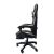 GOBORELAX black and white gaming chair with footrest, side view