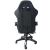GOBORELAX black and white gaming chair with footrest, back view