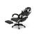 PRO-X black and white gaming chair with footrest