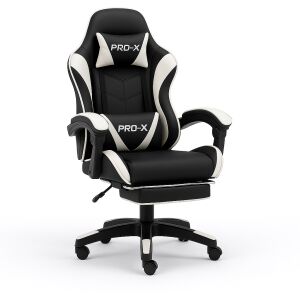 PRO-X ergonomska crno-bijela gaming stolica - Namještaj