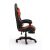 GOBORELAX gaming chair with footrest, black and red side view