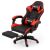 PRO-X GOBORELAX gaming stolica s osloncem za noge, crno-crvena, kosi pogled