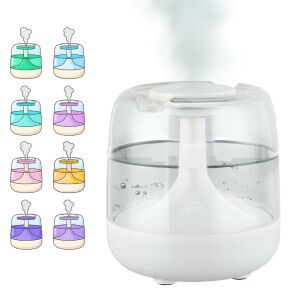 Moderner USB-Luftbefeuchter mit LED-Lichtfarbvariationen - Luftbefeuchter