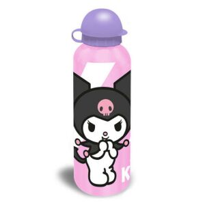 Hello Kitty Kuromi Розова алуминиева бутилка за вода с капачка за пиене 500ml - Носител на храна и напитки
