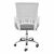 Hátulnézet a Pepita ergonomikus irodai széknek, fehér és szürke
