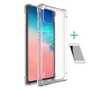 Samsung Note 10 Lite - Átlátszó Ütésálló TPU Tok + Fólia 138912420 - Imak