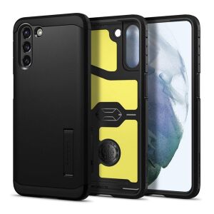 Spigen Tough Armor Samsung S21 ütésálló tok - Fekete, kitámasztó 138913299 - Spigen