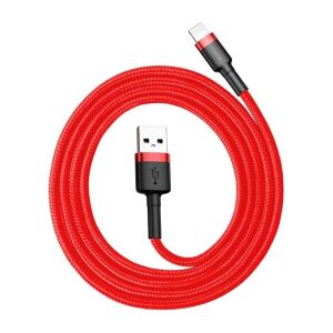 iPhone 14 Pro BASEUS CAFULE adatkábel USB - lightning, törésgátló, PIROS 138915330 - Adatkábel