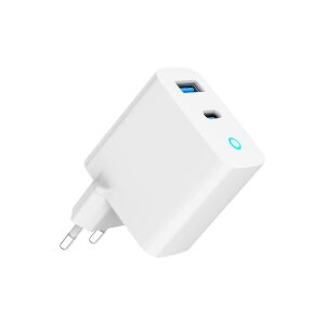 Szybka ładowarka Gembird TA-UC-PDQC45L-W-01 45W GaN USB-C i USB-A - Gembird