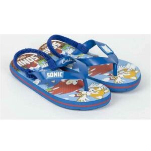 Sonic the Hedgehog blaue Flip-Flops Sandalen mit Fersenriemen, Größe 32-33 - Sonic