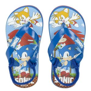 Sonic the Hedgehog Flip-Flops, blaue Kindersandalen mit Zeichentrickfiguren - Sonic